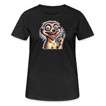 Suricate - T-shirt respirant Femme - noir - Devant - AI Model Female 172 light (172cm)