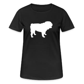 Bulldogge - Frauen T-Shirt atmungsaktiv - Schwarz - Vorne - AI Model Female 172 light (172cm)