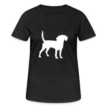 Beagle - Frauen T-Shirt atmungsaktiv - Schwarz - Vorne - AI Model Female 172 light (172cm)