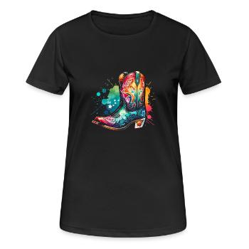 Danse en ligne Danse en ligne Danse en ligne Danse - T-shirt respirant Femme - noir - Devant - AI Model Female 172 light (172cm)