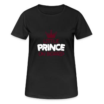 little prince on board - T-shirt respirant Femme - noir - Devant - AI Model Female 172 light (172cm)