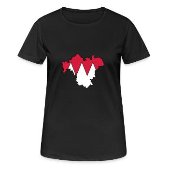 Franken - Frauen T-Shirt atmungsaktiv - Schwarz - Vorne - AI Model Female 172 light (172cm)