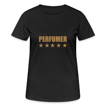 Parfum / Parfumeur / Parfumerie / Perfumer - T-shirt respirant Femme - noir - Devant - AI Model Female 172 light (172cm)