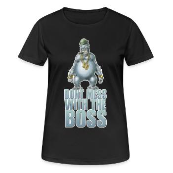 Dont mess with the boss - Women's Breathable T-Shirt - black - Front - AI Model Female 172 light (172cm)