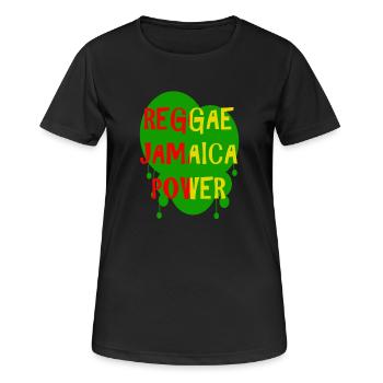 reggae jamaica power - Women's Breathable T-Shirt - black - Front - AI Model Female 172 light (172cm)