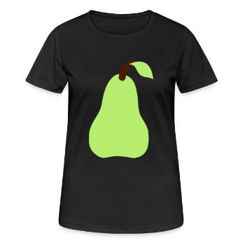 poire - T-shirt respirant Femme - noir - Devant - AI Model Female 172 light (172cm)