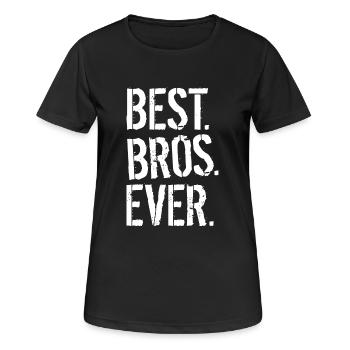 BEST. BROS. EVER. - Frauen T-Shirt atmungsaktiv - Schwarz - Vorne - AI Model Female 172 light (172cm)