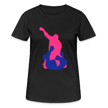 MMA # 6 - Rez-de-n Pound - T-shirt respirant Femme - noir - Devant - AI Model Female 172 light (172cm)
