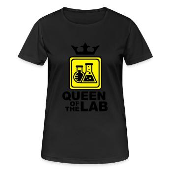 Queen of the Lab - T-shirt respirant Femme - noir - Devant - AI Model Female 172 light (172cm)