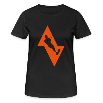 ski nautique - T-shirt respirant Femme - noir - Devant - AI Model Female 172 light (172cm)