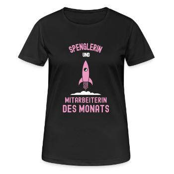 Beste Spenglerin Mitarbeiterin des Monats Spengler - Frauen T-Shirt atmungsaktiv - Schwarz - Vorne - AI Model Female 172 light (172cm)