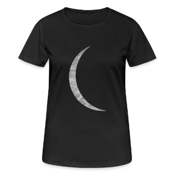 Mond Geschenk Halbmond Mondphasen Nachthimmel - Frauen T-Shirt atmungsaktiv - Schwarz - Vorne - AI Model Female 172 light (172cm)