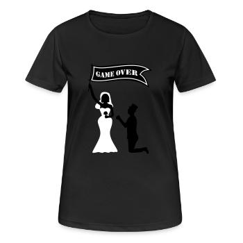 Jeu JGA drapeau mariée marié Jafta Edison - T-shirt respirant Femme - noir - Devant - AI Model Female 172 light (172cm)