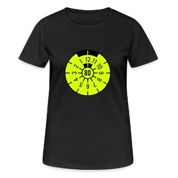 TÜV 1980 - T-shirt respirant Femme - noir - Devant - AI Model Female 172 light (172cm)