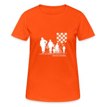 HRVATSKA VOJSKA - Women's Breathable T-Shirt - neon orange - Front - AI Model Female 172 dark (172cm)