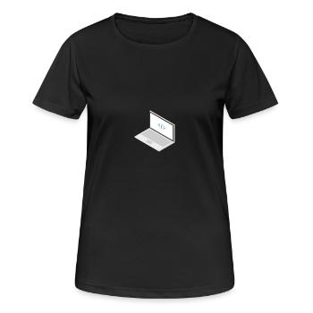 Laptop - Women's Breathable T-Shirt - black - Front - AI Model Female 172 light (172cm)