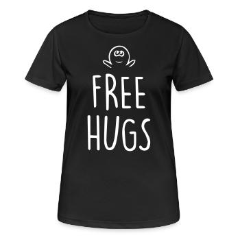 Free Hugs Free Hugs Gift - Women's Breathable T-Shirt - black - Front - AI Model Female 172 light (172cm)