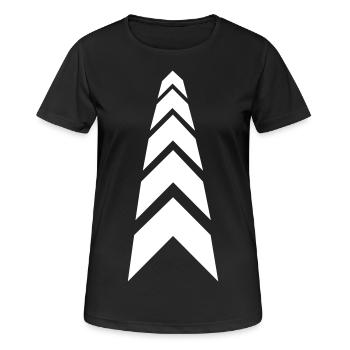 Pfeil :: Hochhaus :: Gebäude :: Architektur - Frauen T-Shirt atmungsaktiv - Schwarz - Vorne - AI Model Female 172 light (172cm)