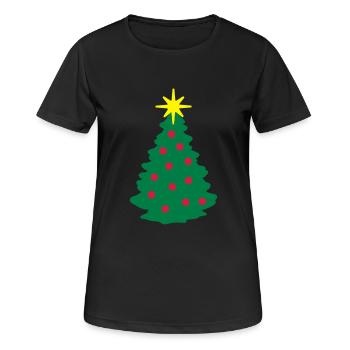 Weihnachtsbaum - Frauen T-Shirt atmungsaktiv - Schwarz - Vorne - AI Model Female 172 light (172cm)
