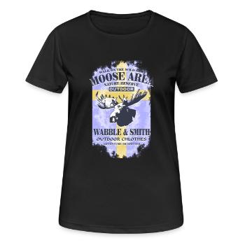 Moose Land - Sweden Vintage Flag - T-shirt respirant Femme - noir - Devant - AI Model Female 172 light (172cm)