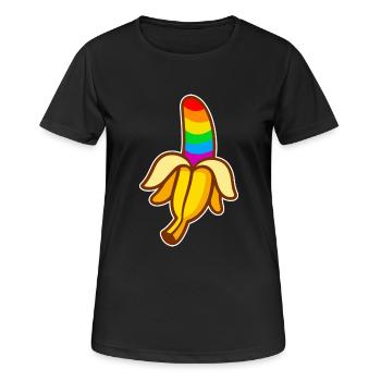 LGBT Rainbow Gay Heart Homosexuality - Women's Breathable T-Shirt - black - Front - AI Model Female 172 light (172cm)