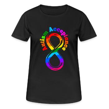 Not Less Autism Acceptance - Women's Breathable T-Shirt - black - Front - AI Model Female 172 light (172cm)
