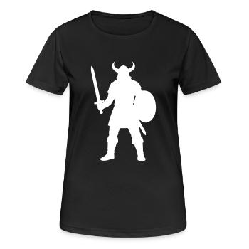 wikinger - Frauen T-Shirt atmungsaktiv - Schwarz - Vorne - AI Model Female 172 light (172cm)