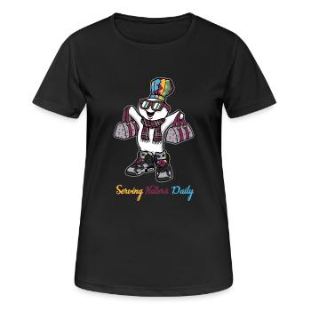 Serving Haters Daily - Frauen T-Shirt atmungsaktiv - Schwarz - Vorne - AI Model Female 172 light (172cm)