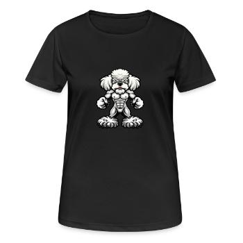 Poodle Dog Muscles Bodybuilding - Women's Breathable T-Shirt - black - Front - AI Model Female 172 light (172cm)