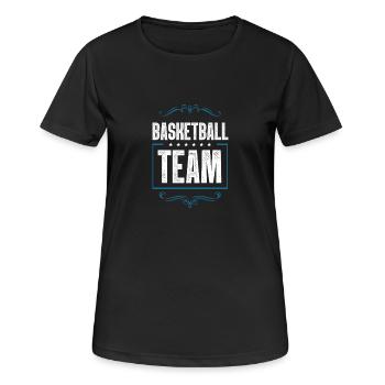 Équipe de basket-ball - T-shirt respirant Femme - noir - Devant - AI Model Female 172 light (172cm)