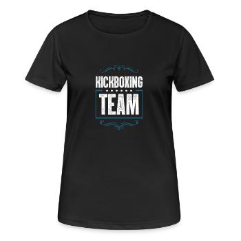 Kickboxing Team - Frauen T-Shirt atmungsaktiv - Schwarz - Vorne - AI Model Female 172 light (172cm)