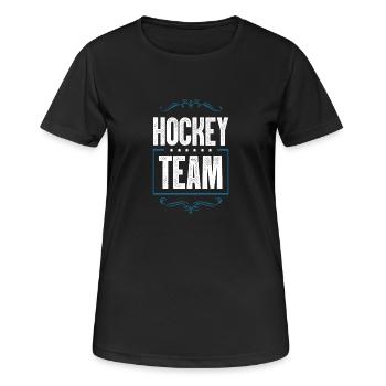 Hockey Team - Women's Breathable T-Shirt - black - Front - AI Model Female 172 light (172cm)
