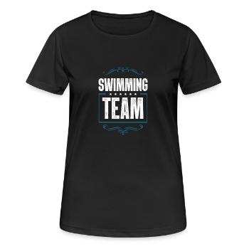 Swimming Team - Women's Breathable T-Shirt - black - Front - AI Model Female 172 light (172cm)