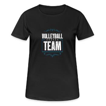 Volleyball Team - Frauen T-Shirt atmungsaktiv - Schwarz - Vorne - AI Model Female 172 light (172cm)