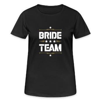 Équipe de la mariée - T-shirt respirant Femme - noir - Devant - AI Model Female 172 light (172cm)