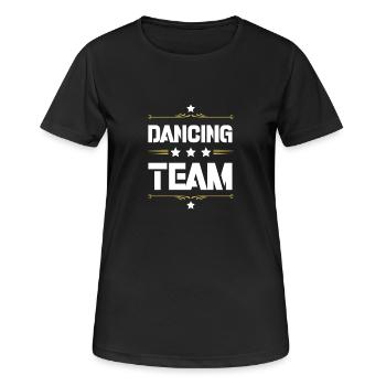 Dancing Team - Frauen T-Shirt atmungsaktiv - Schwarz - Vorne - AI Model Female 172 light (172cm)