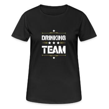 Équipe de boisson - T-shirt respirant Femme - noir - Devant - AI Model Female 172 light (172cm)