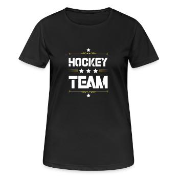 Hockey Team - Women's Breathable T-Shirt - black - Front - AI Model Female 172 light (172cm)
