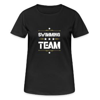 Swimming Team - Women's Breathable T-Shirt - black - Front - AI Model Female 172 light (172cm)