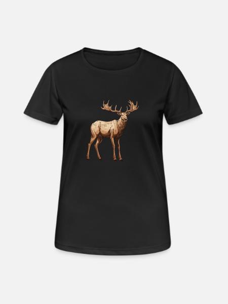 Moose Animal - Women's Breathable T-Shirt - black