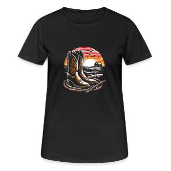 Danse en ligne Danse en ligne Danse en ligne Danse - T-shirt respirant Femme - noir - Devant - AI Model Female 172 light (172cm)