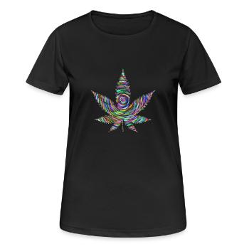 Rainbow Weed - Women's Breathable T-Shirt - black - Front - AI Model Female 172 light (172cm)