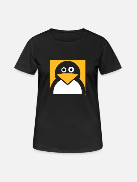Linux Penguin - Women's Breathable T-Shirt - black