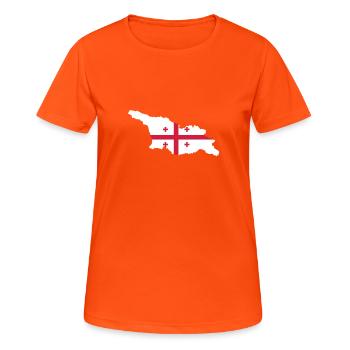 Georgia - Women's Breathable T-Shirt - neon orange - Front - AI Model Female 172 dark (172cm)