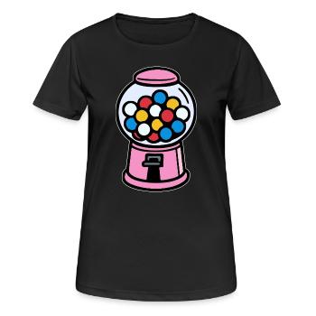 Pink Retro Chewing Gum Machine - Women's Breathable T-Shirt - black - Front - AI Model Female 172 light (172cm)