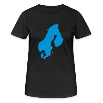 Scandinavie - T-shirt respirant Femme - noir - Devant - AI Model Female 172 light (172cm)