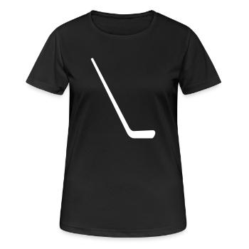 Ice hockey stick - Women's Breathable T-Shirt - black - Front - AI Model Female 172 light (172cm)