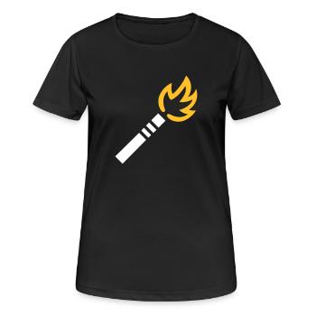 Pyrotechnie - T-shirt respirant Femme - noir - Devant - AI Model Female 172 light (172cm)
