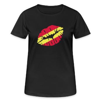 Espagne - T-shirt respirant Femme - noir - Devant - AI Model Female 172 light (172cm)