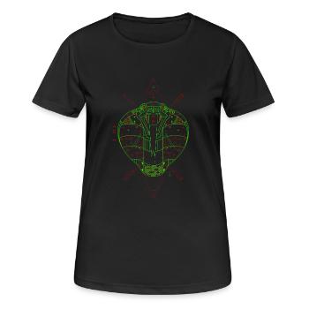 Kobra Design - Frauen T-Shirt atmungsaktiv - Schwarz - Vorne - AI Model Female 172 light (172cm)